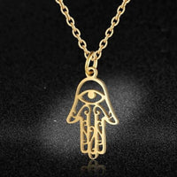Thumbnail for Spiritual Stainless Steel Necklace - Lotus / OM / Hamsa Hand / Tree of Life / Dream Catcher-Your Soul Place