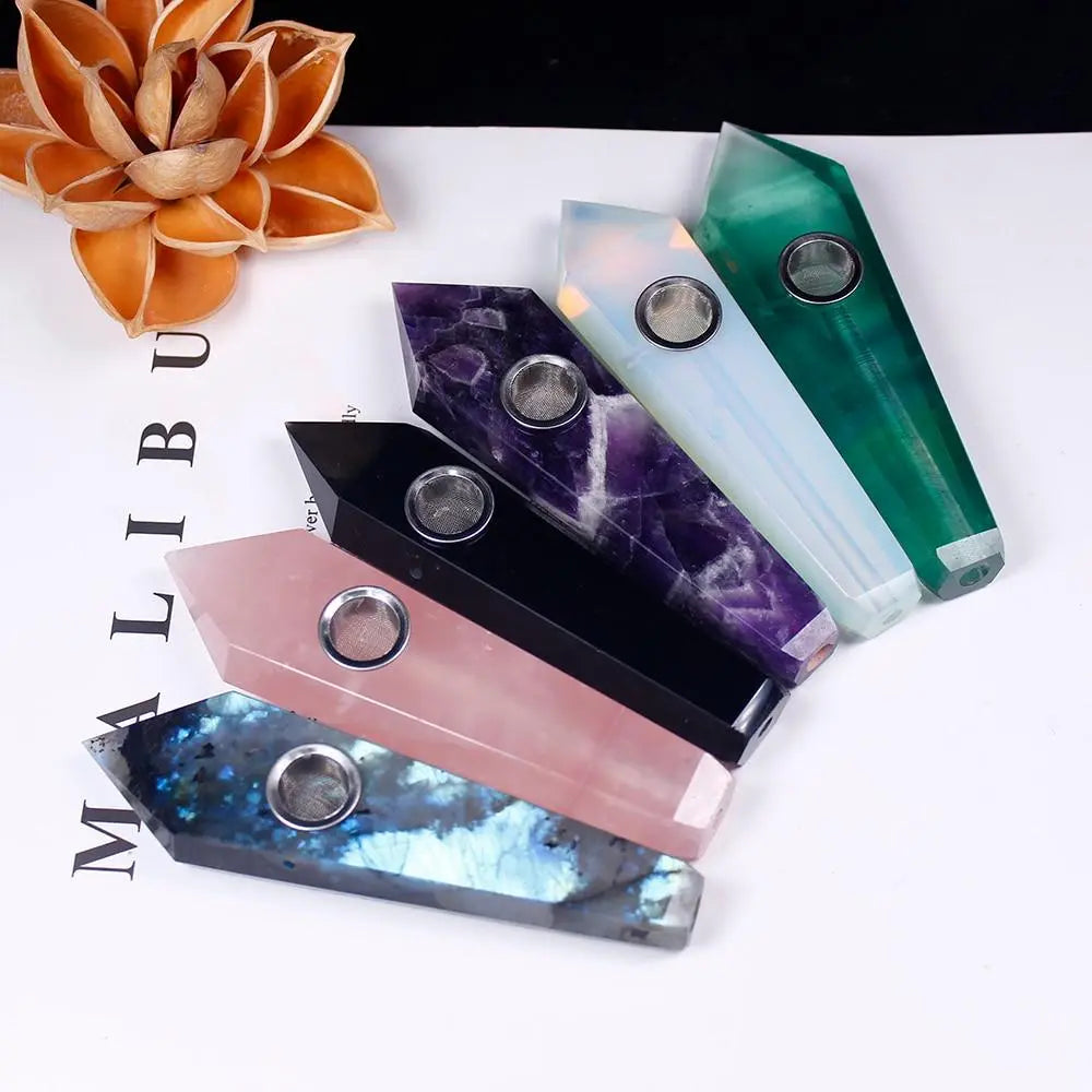 Crystal Quartz Healing Pipe-Your Soul Place