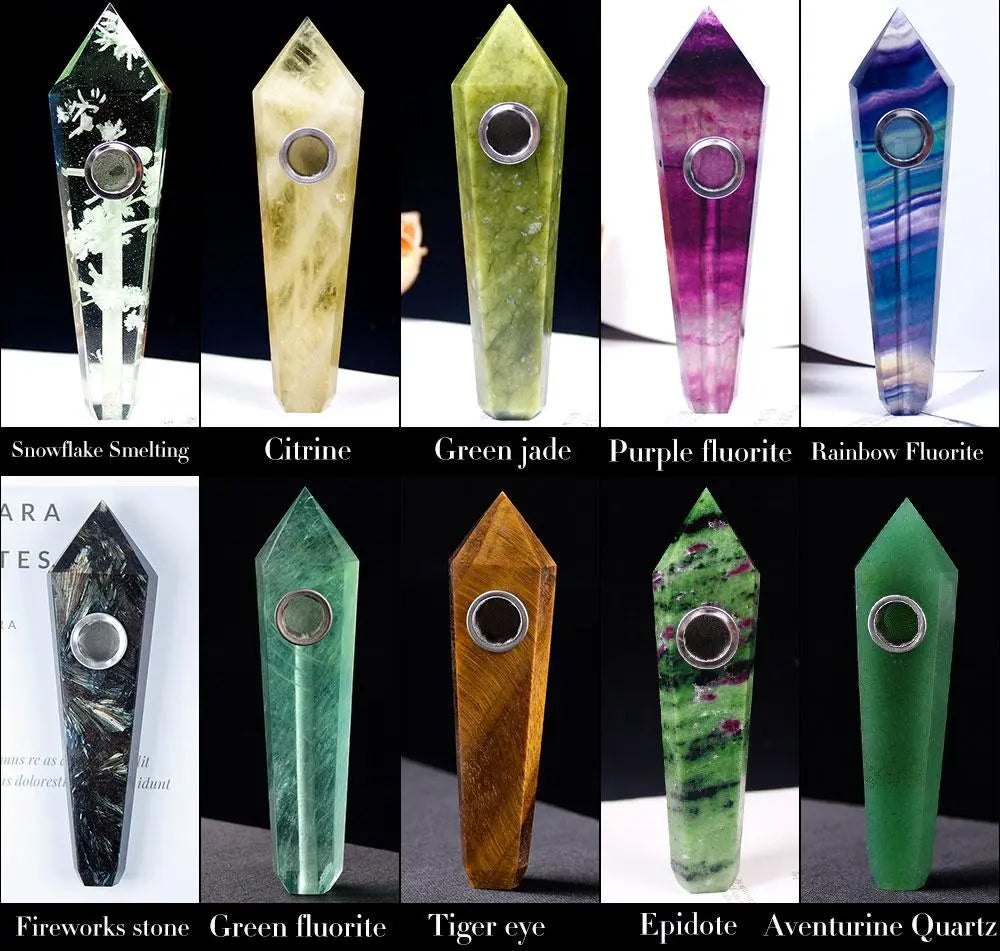 Crystal Quartz Healing Pipe-Your Soul Place