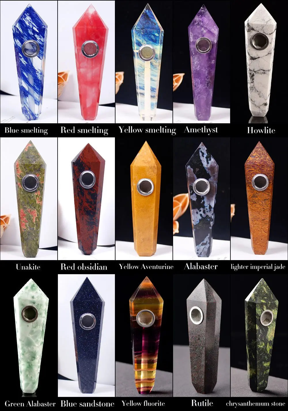 Crystal Quartz Healing Pipe-Your Soul Place