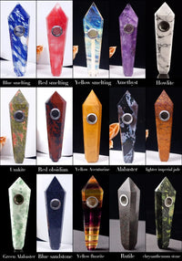 Thumbnail for Crystal Quartz Healing Pipe-Your Soul Place