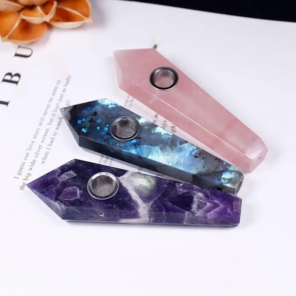 Crystal Quartz Healing Pipe - Your Soul Place