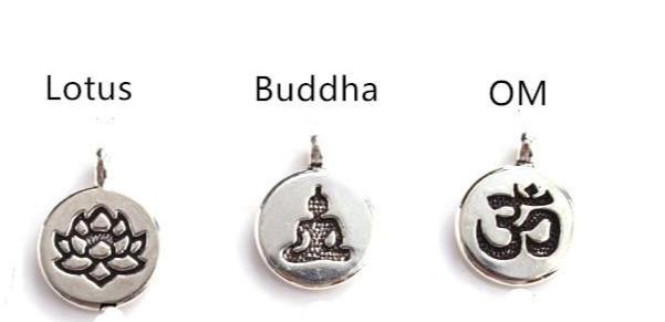 108 Blue Apatite Beads Mala Bracelet with Lotus / OM / Buddha Charm-Your Soul Place
