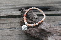 Thumbnail for Prosperity and Love Pink Aventurine Om Bracelet-Your Soul Place
