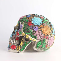 Thumbnail for Calavera Flower Carved Skull Statue-Your Soul Place
