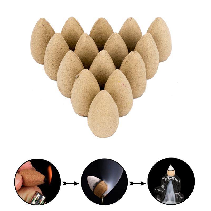 80Pcs Natural Aroma Sandalwood Smoke Backflow Incense Cones-Your Soul Place