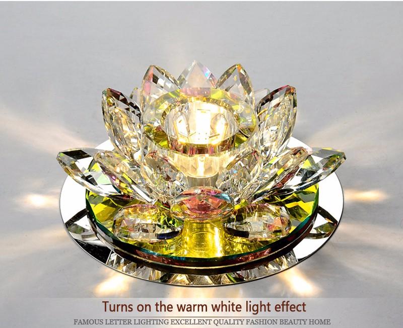 Crystal Lotus LED Ceiling Light-Your Soul Place