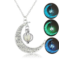 Thumbnail for Glow In the Dark Crescent Moon Luminous Stone Beads Pendant Necklace-Your Soul Place