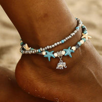 Thumbnail for 2-Layer Boho Coral Anklet-Your Soul Place