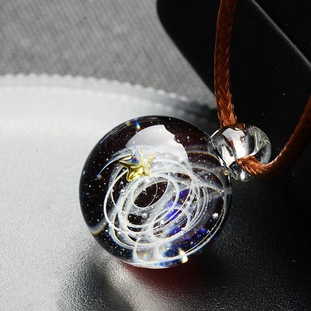 The Universe Star Moon Heart Spirit Crystal Pendant Necklace-Your Soul Place