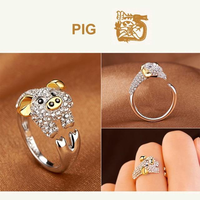 Animal Zodiac Sign Silver Ring - Your Soul Place