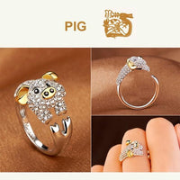 Thumbnail for Animal Zodiac Sign Silver Ring - Your Soul Place