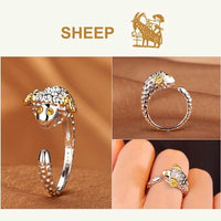 Thumbnail for Animal Zodiac Sign Silver Ring-Your Soul Place