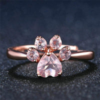 Thumbnail for Crystal Paw Rose Gold Ring-Your Soul Place