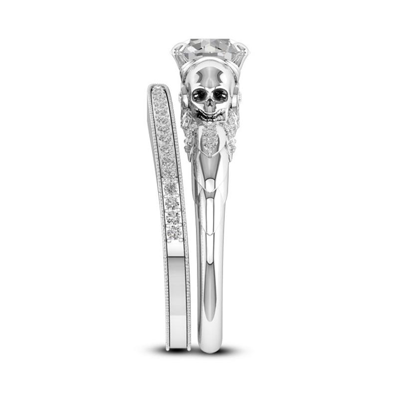 Supernatural Skull Crystal Ring Set-Your Soul Place