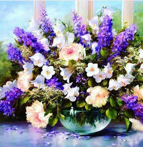 Shimmering Flowers DIY Diamond Painting-Your Soul Place