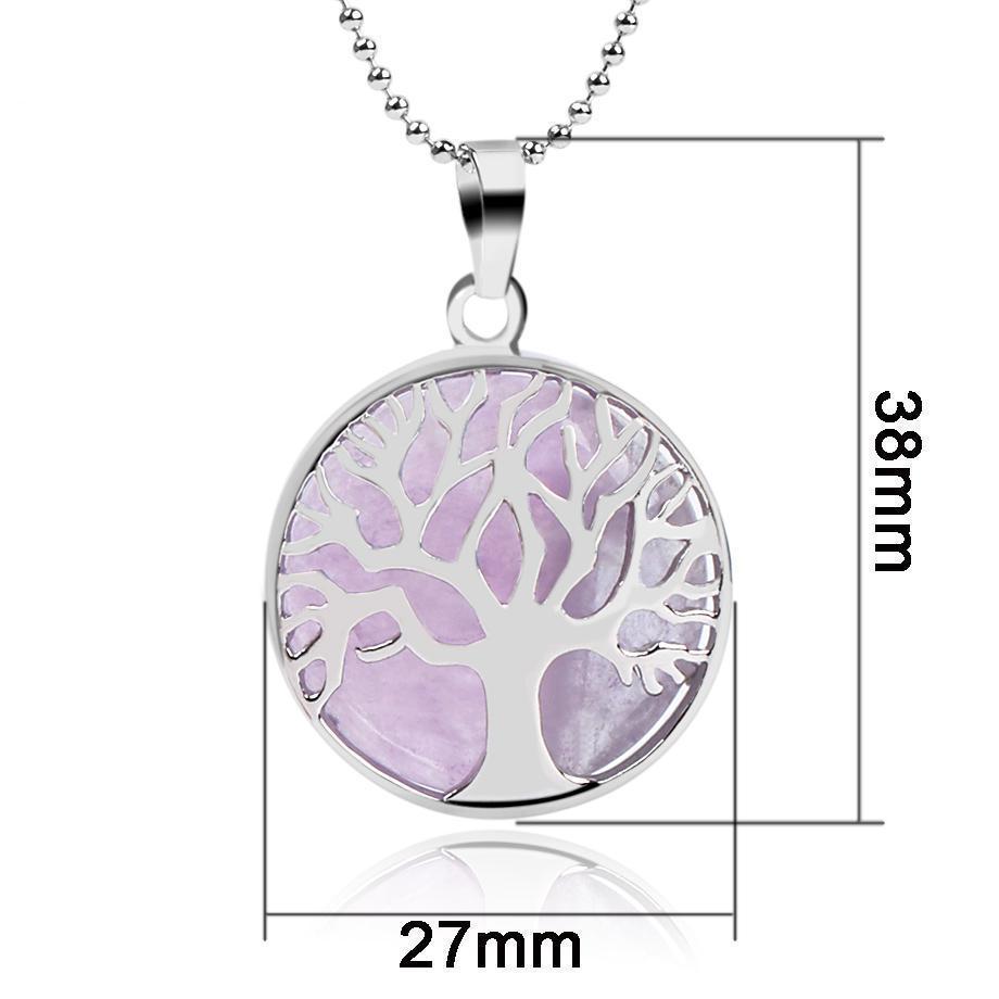 Tree Of Life Healing Stone Openwork Necklace-Your Soul Place