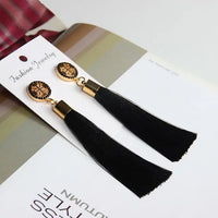 Thumbnail for Vintage Rose Crystal Tassel Earrings YourSoulPlace.com