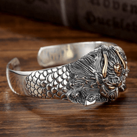 Thumbnail for Ethnic Thai Silver Men's 'Raging Oni' Bangle