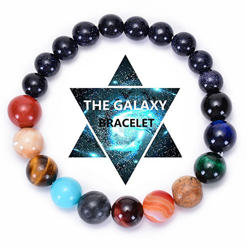 7 Chakra Volcanic Stone Planet Bracelet