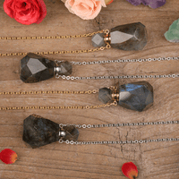 Thumbnail for Comforting Natural Labradorite Essential Oil Perfume 'DESTINY ' Necklace