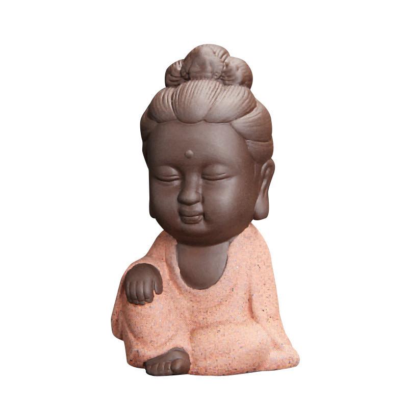 Hand Painted Buddha Tea Pet Miniature