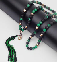 Thumbnail for 108 Bead Natural Stone with OM Tassel Mala Necklace