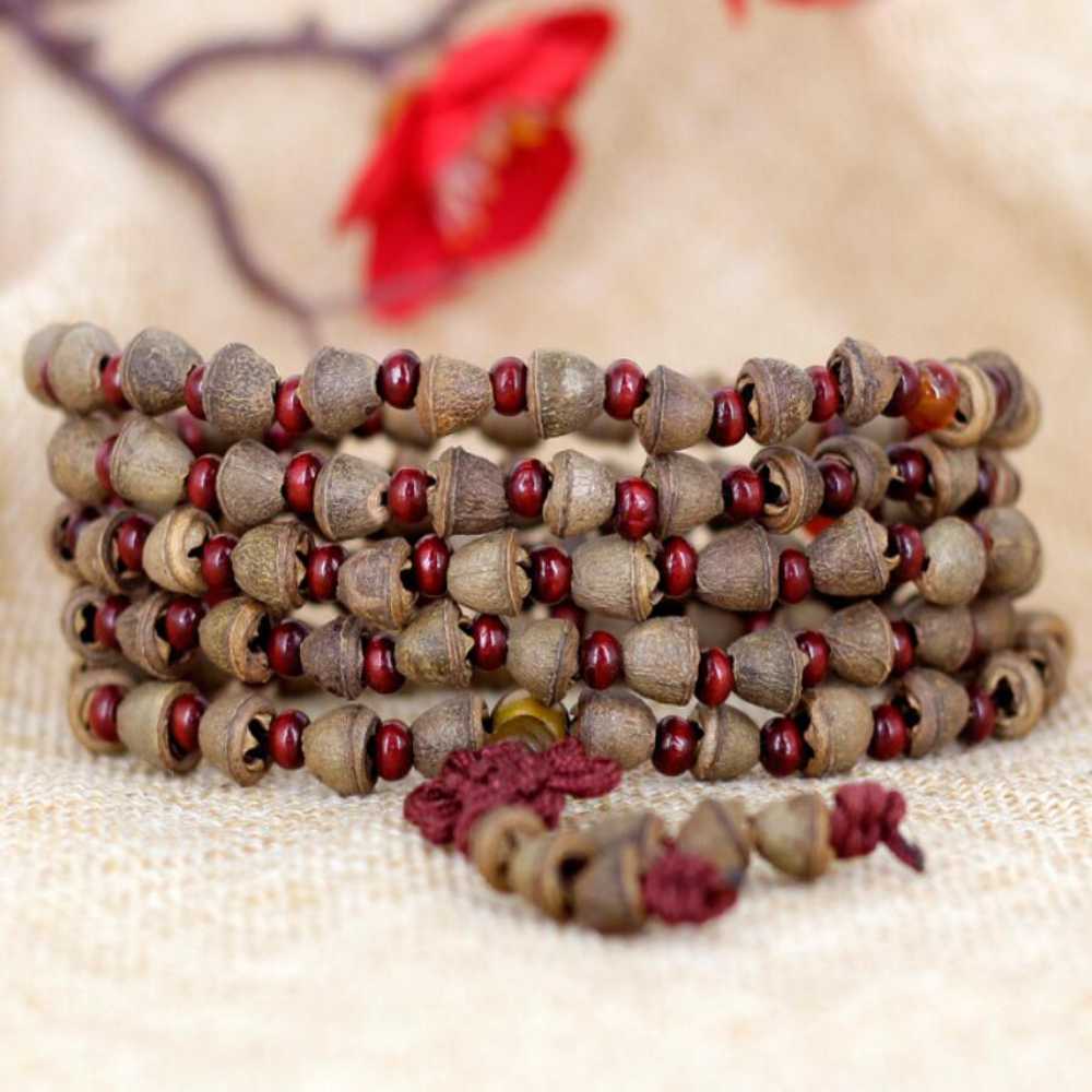 108 Nepal Bodhi Seed Handmade Mala Beads Bracelet