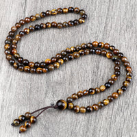 Thumbnail for 108 Tiger's Eye Beads Mala Bracelet