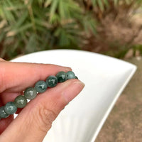 Thumbnail for Natural 6mm Burmese Jade Bead Bracelet