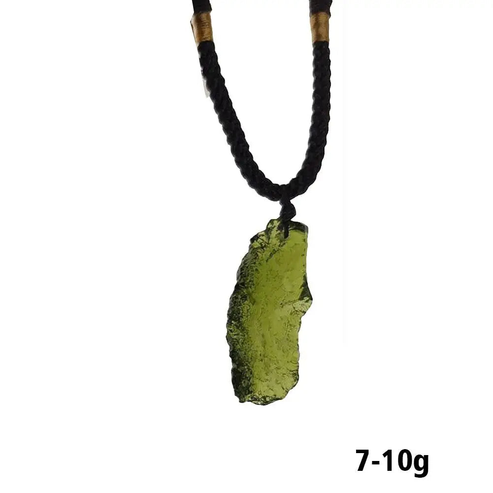 Authentic Moldavite Pendant – Natural Meteorite Stone Necklace