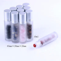Thumbnail for 10pc/Set Natural Stones with Gemstone Roller Ball Essential Oil Bottles