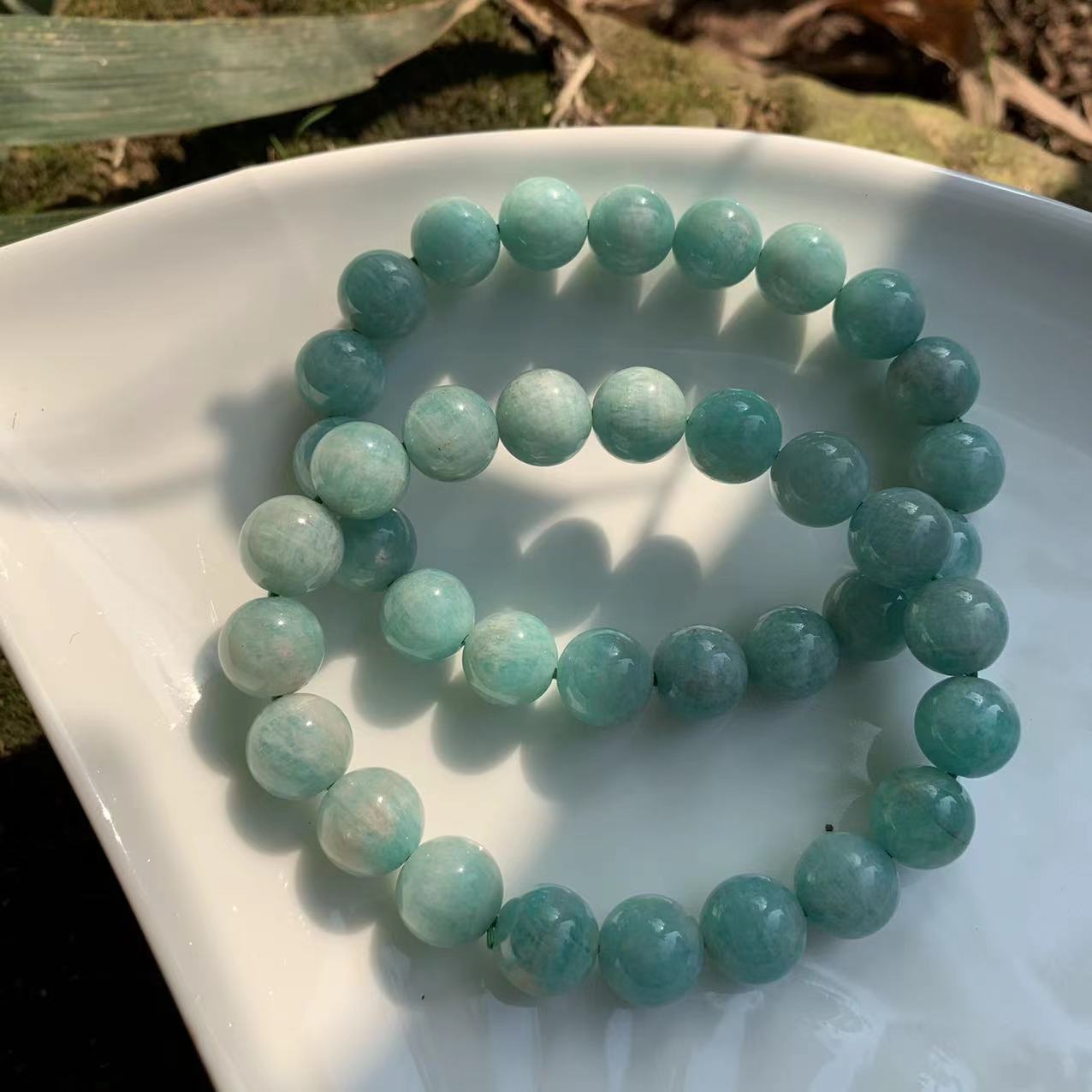 Gorgeous Natural Mozambique Amazonite Bead Bracelet