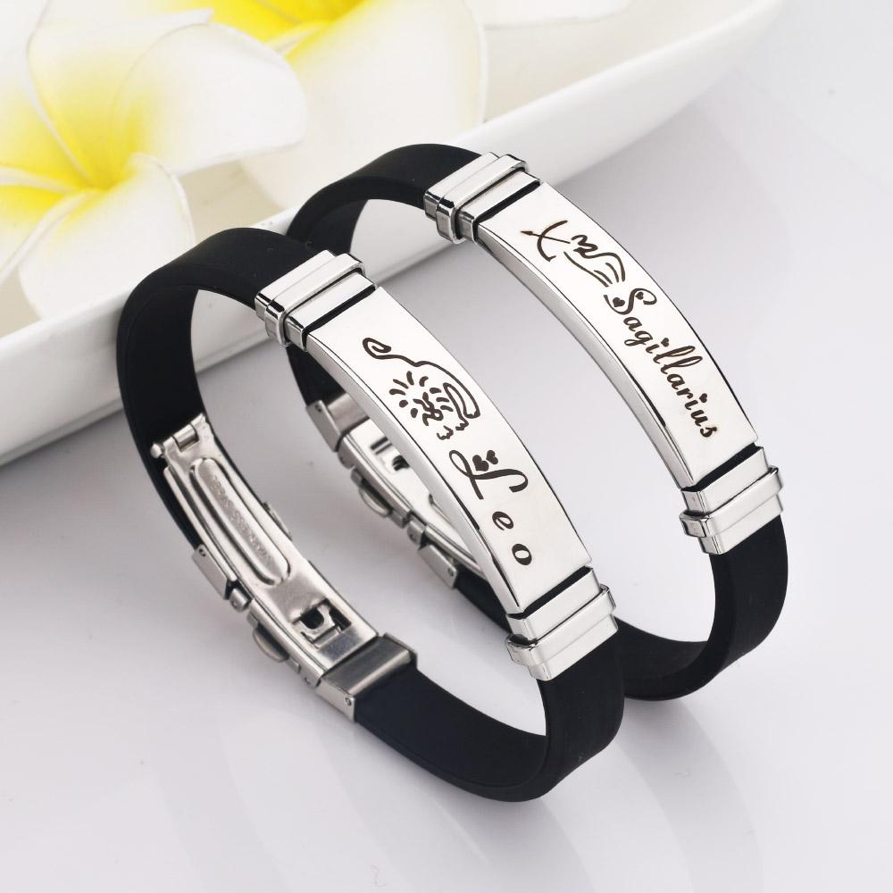 Stylish 12 Constellations Stainless Steel Bracelets