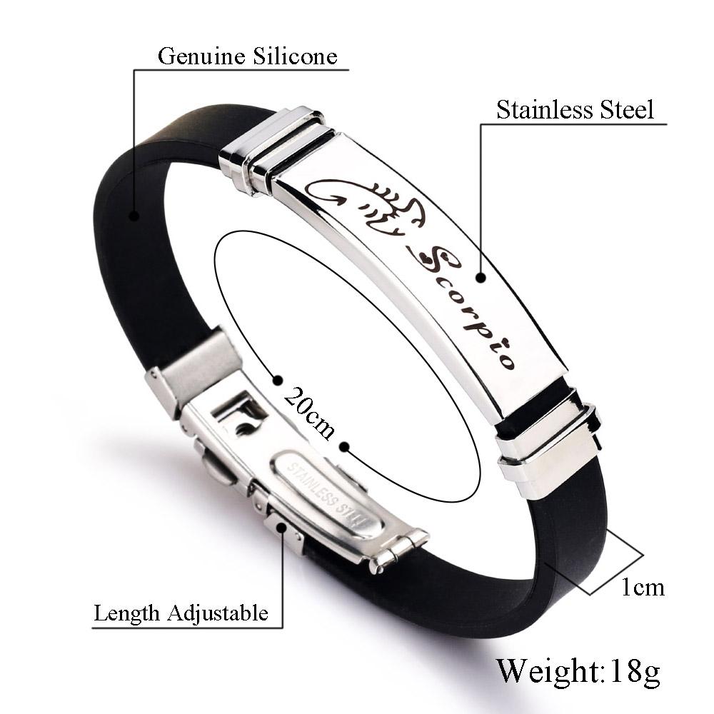 Stylish 12 Constellations Stainless Steel Bracelets