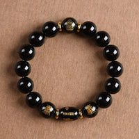 Thumbnail for Tai Sui Fortune Guard Obsidian Bracelet