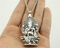 Thumbnail for Attractive Silver Ganesha Pendant Necklace-6 Necklace Lengths