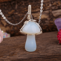 Thumbnail for Natural Stone Toad Stool Mushroom Necklace