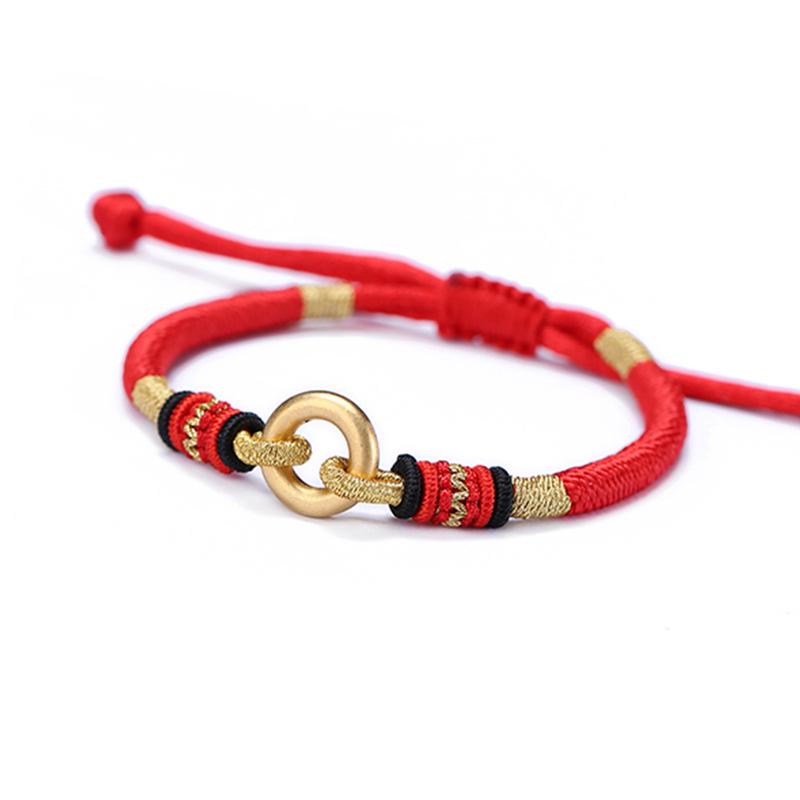 Ethnic Tibetan Gold Plated Sterling Silver & Rope 'UNITY" bracelet