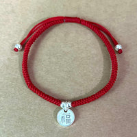 Thumbnail for Lucky Red Rope Longevity & Health Sterling Silver Charm Bracelet