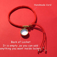 Thumbnail for Handmade Tibetan Bracelet with Fillable Glass Locket for Memorial Keepsake