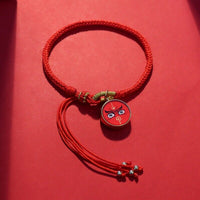 Thumbnail for Handmade Tibetan Bracelet with Fillable Glass Locket for Memorial Keepsake