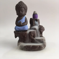 Thumbnail for Calming Staggered Waterfall and Buddha Incense Burner YourSoulPlace