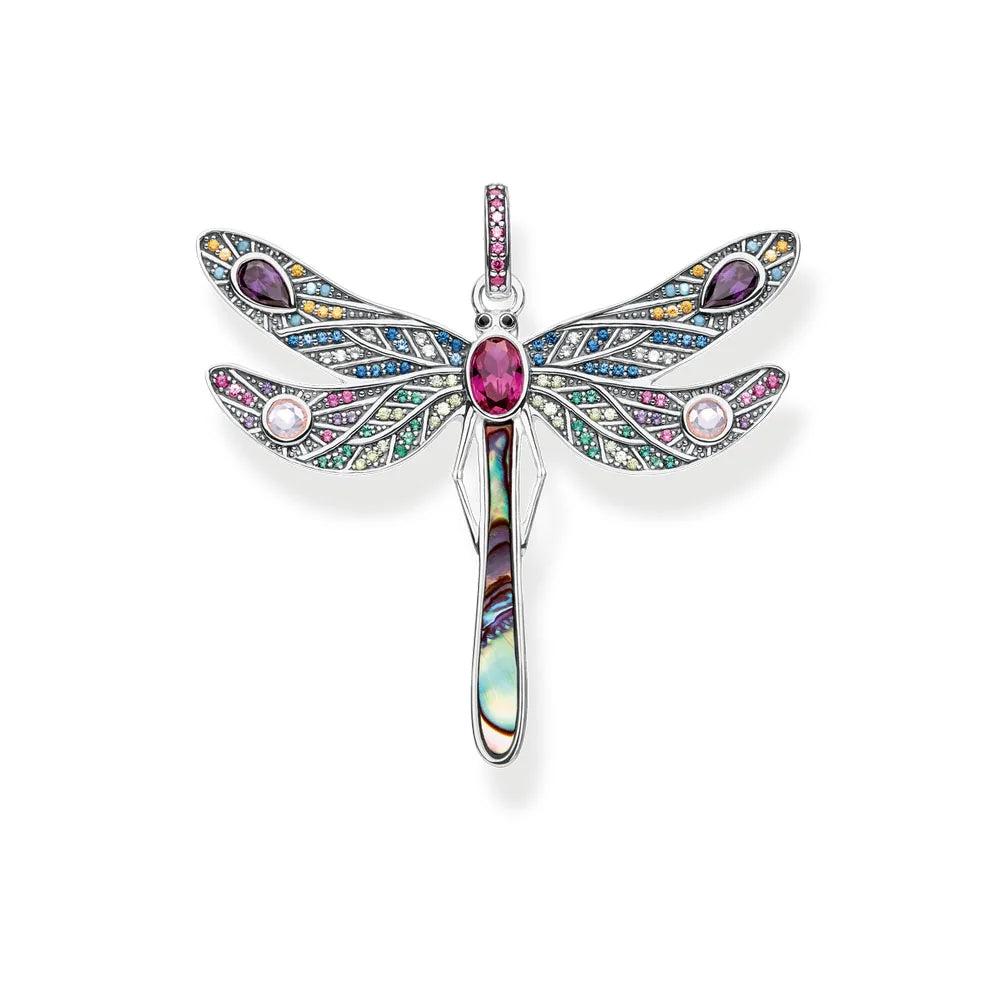 Silver & Zirconia Bohemia Dragonfly Pendant Necklace