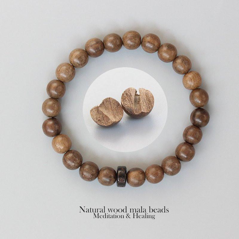Tibetan Natural Wood Bracelet with Mantra