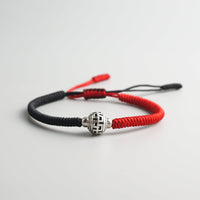 Thumbnail for Lucky Knot Bracelet with Tibetan Silver Buddhist Prayer Bead charm