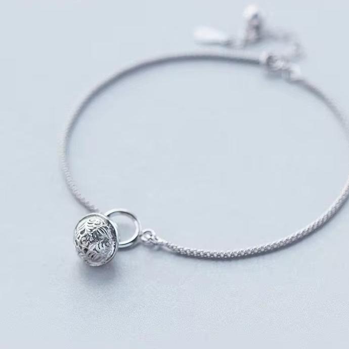 925 Sterling Silver Lucky Bell  PEACE Bracelet YourSoulPlace