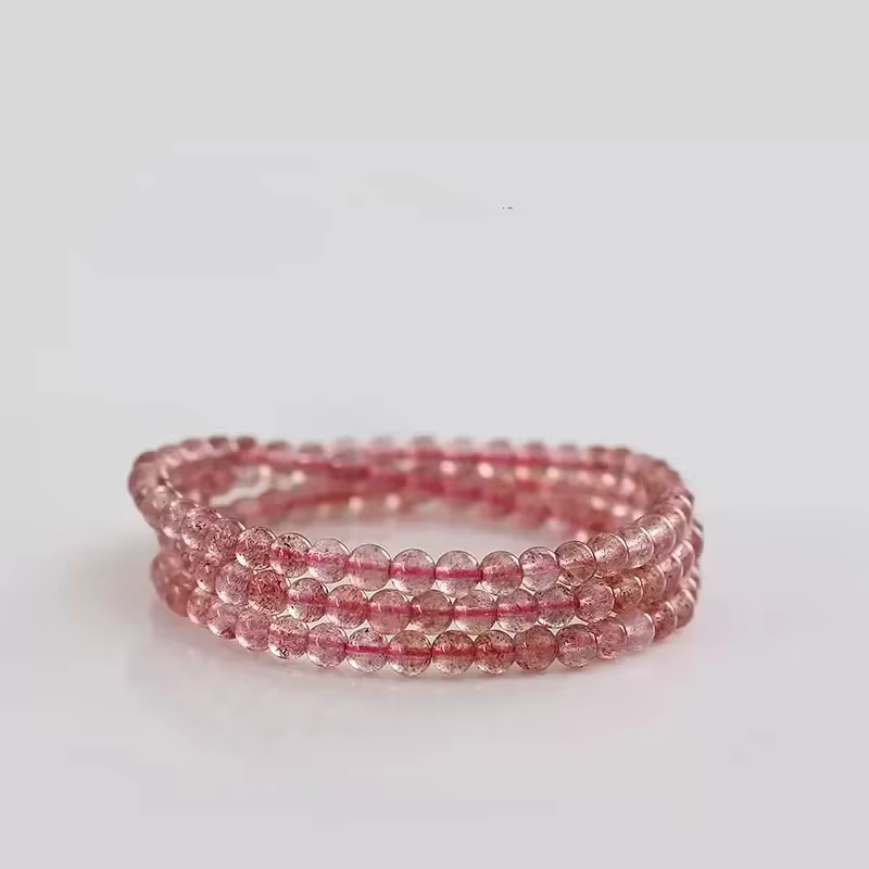 4 layer Wrap Pink Tourmaline 'CREATIVITY' Bracelet YourSoulPlace