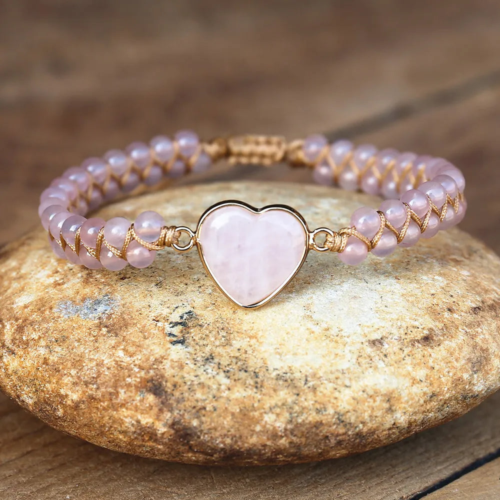 Sparkling Moon Love Heart Opal Bracelet