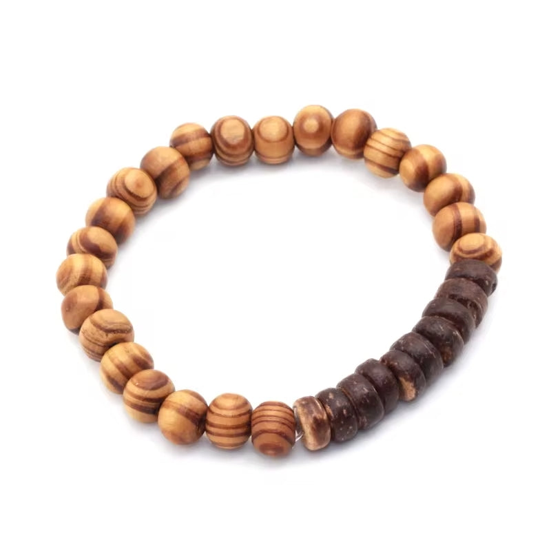 Tibetan Buddhist Handmade Lampwork & Wooden Bead Mala Bracelet YourSoulPlace